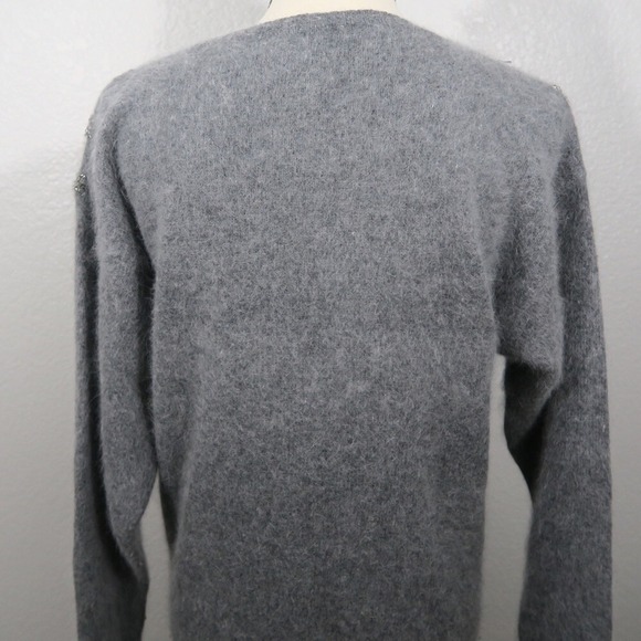 Vintage Sweater Womens Lambswool Angora Holiday Christmas Snowflake Tunic Size S - Picture 8 of 13